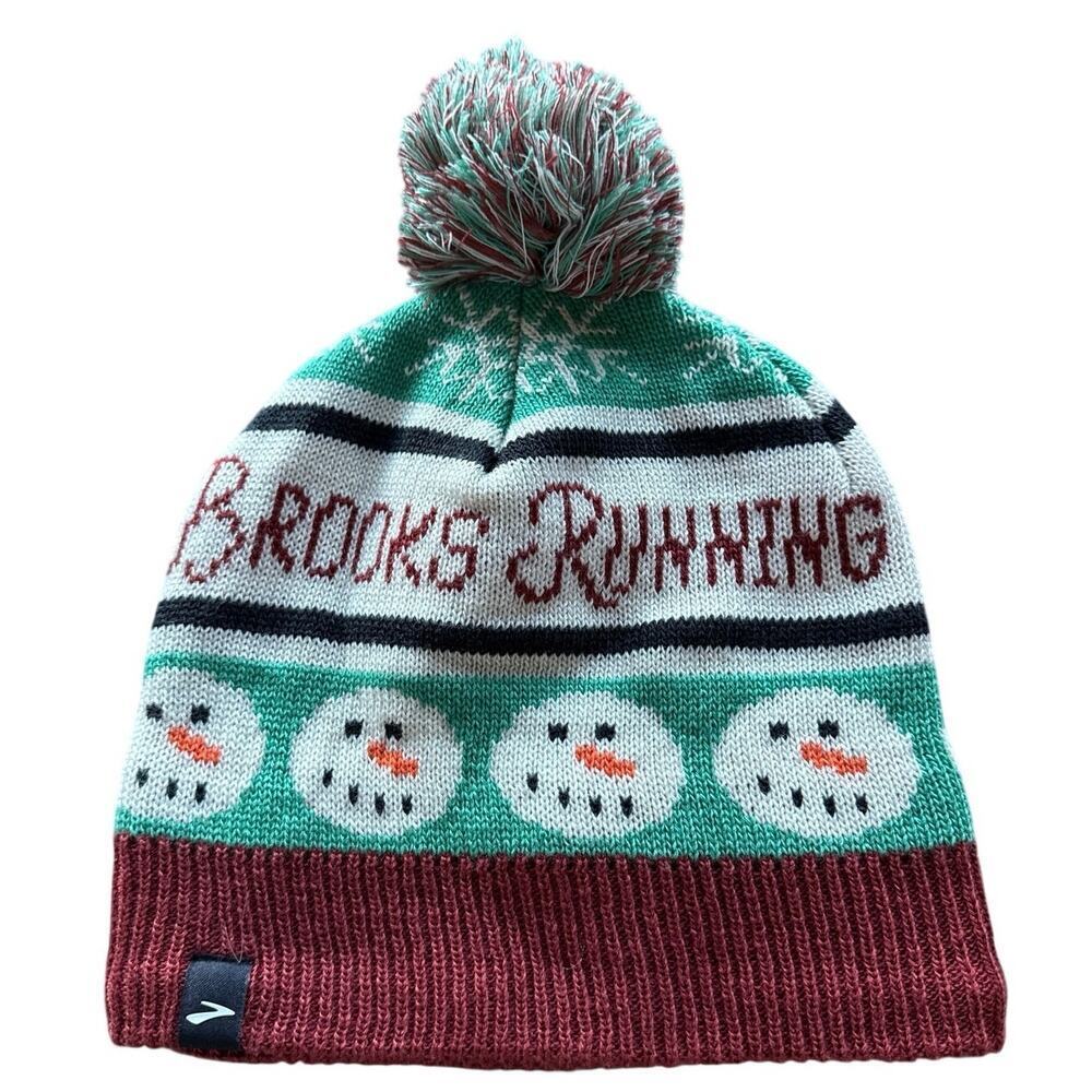 Adult Brooks Running Pom Pom Snowman Beanie Hat